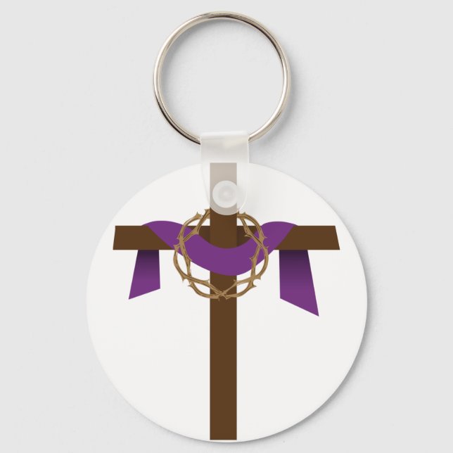 Season Of Lent Cross Key Ring (Front)
