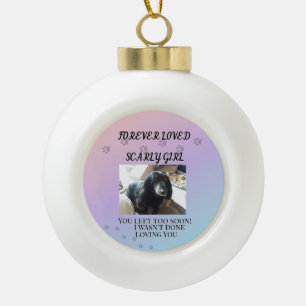 Season Of Love Remembrance Tribute Ceramic Ball Christmas Ornament