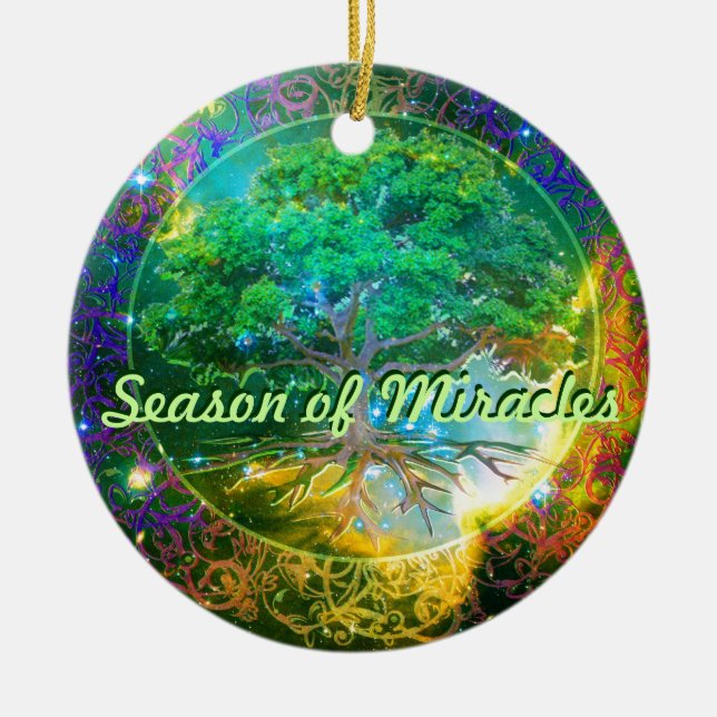 Season of Miracles - Tree of Life Wellness Ceramic Tree Decoration (Front)
