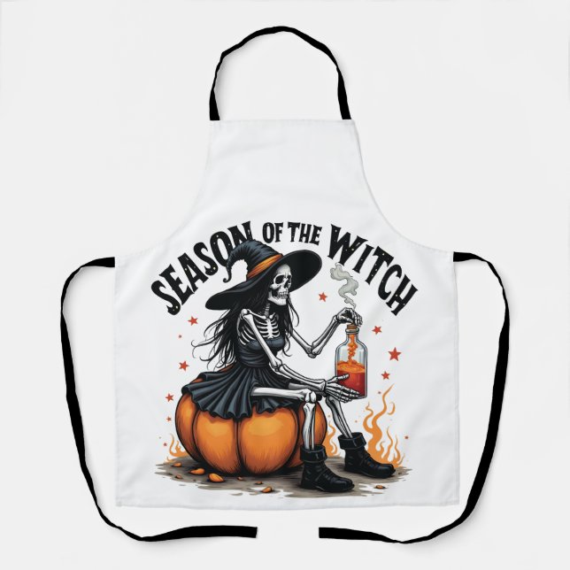 Season Of the Witch Spooky Hallowee Wtich  Apron (Front)