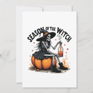 Season Of the Witch Spooky Hallowee Wtich  Invitation