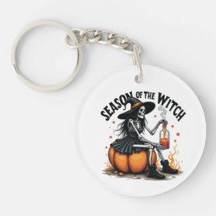 Season Of the Witch Spooky Hallowee Wtich  Key Ring