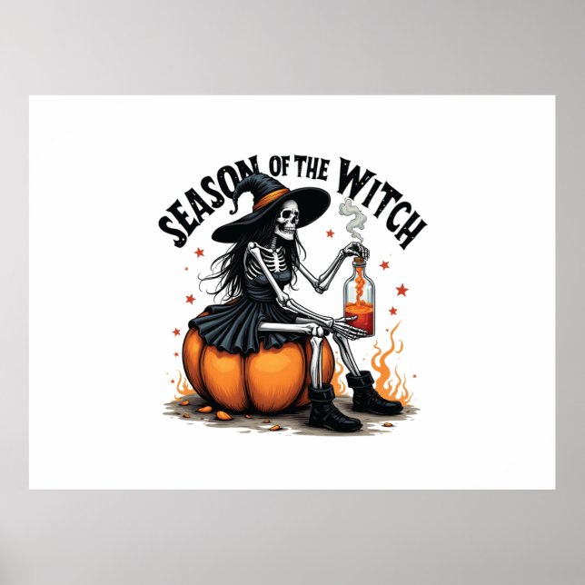 Season Of the Witch Spooky Hallowee Wtich  Poster (Front)