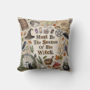 Season of the Witch Vintage Halloween Whimsigothic Cushion