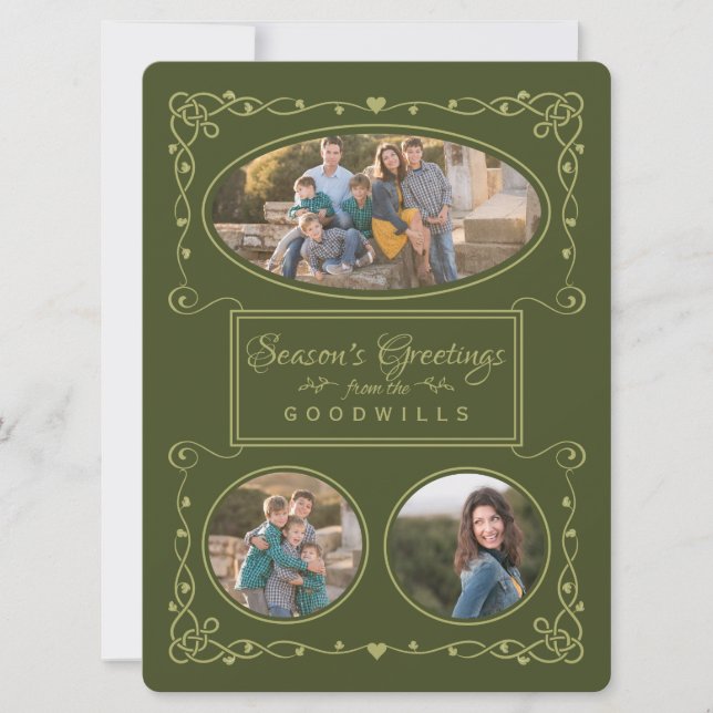 Season’s Greetings Custom Photos & Name card (Front)