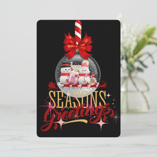 Season’s Greetings Holiday Card (Standing Front)
