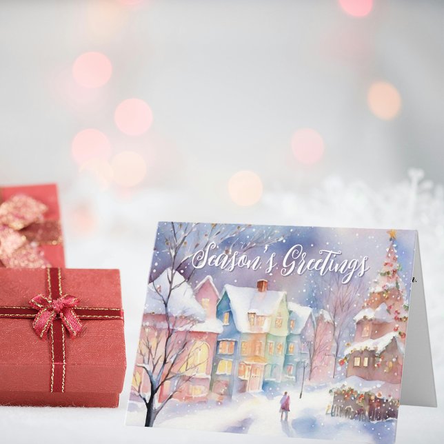 Season’s Greetings Magical Winter Wonderland Card (Creator Uploaded)