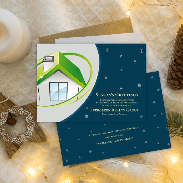 Season’s Greetings Real Estate Realtor Business Ho Holiday Card (Season’s Greetings Real Estate Realtor Business Ho Holiday Card)