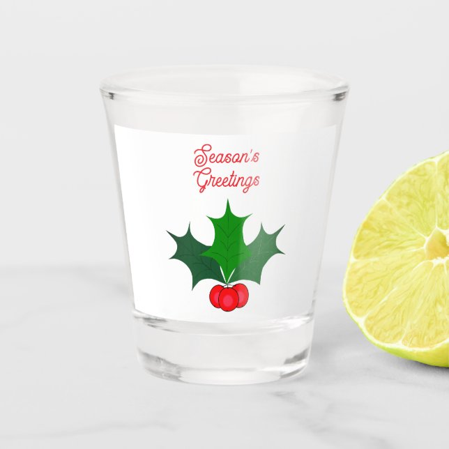 Season’s Greetings Shot Glass (Front)