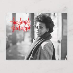 Season’s Greetings - typography - your photo Postcard