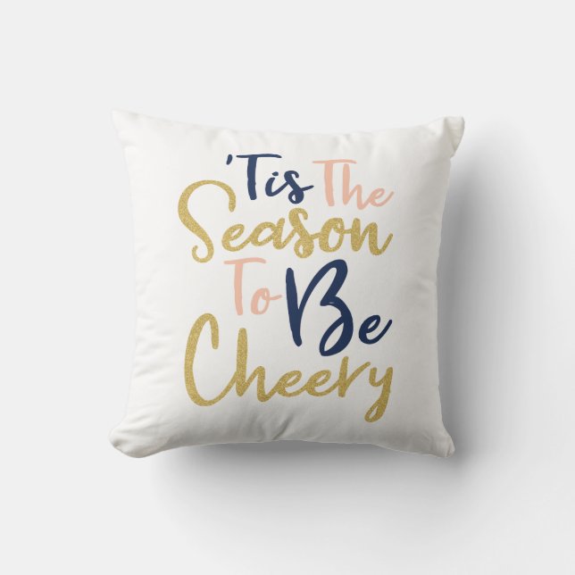 Season To Be Cheery | Trendy Handwriting Holiday Cushion (Front)
