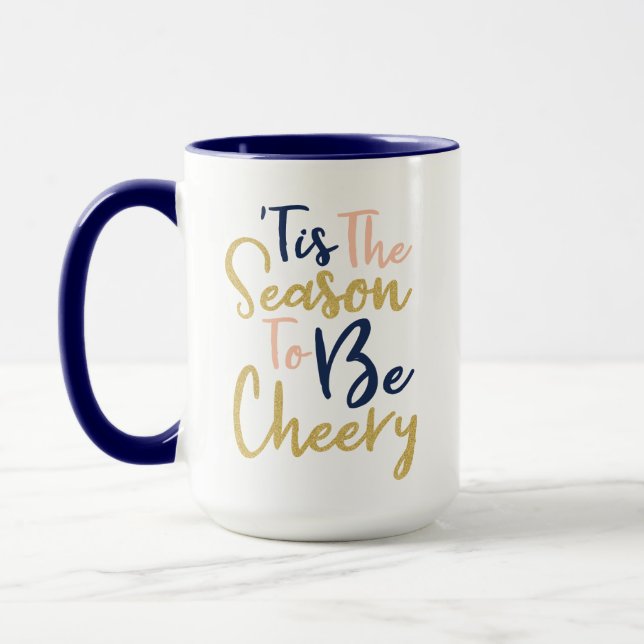 Season To Be Cheery | Trendy Handwriting Holiday Mug (Left)