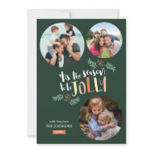 Season to be Jolly 3-photo Holiday Christmas