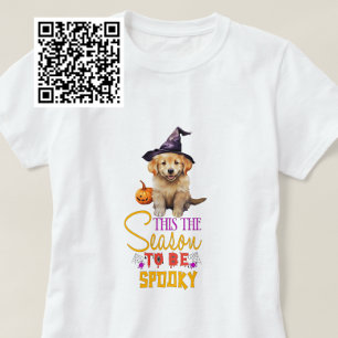 Season To Be Spooky Golden Retriever Witch T-Shirt