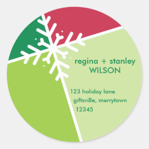 SEASONAL ADDRESS STICKER :: modernista snowflake 5