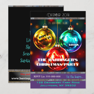 Seasonal Annual Vintage Christmas Party Invitation