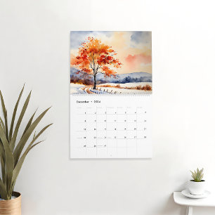 Seasonal art calendar 2024 Water colour