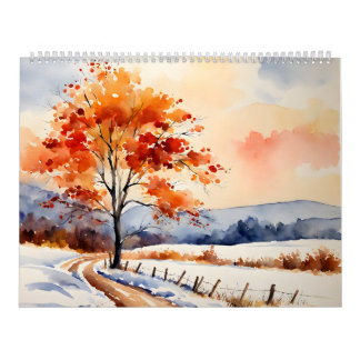 Seasonal art calendar 2026 | Water colour