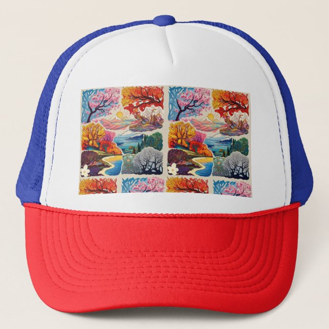 "Seasonal Artistry" Trucker Hat (Front)