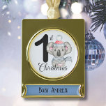 Seasonal Baby Koala 1st Christmas Keepsake Gold Plated Banner Ornament<br><div class="desc">Seasonal Baby Koala 1st Christmas Keepsake Gold Plated Banner Ornament.</div>