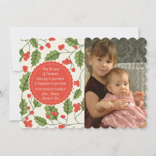 Seasonal Berries Holiday Photo Card