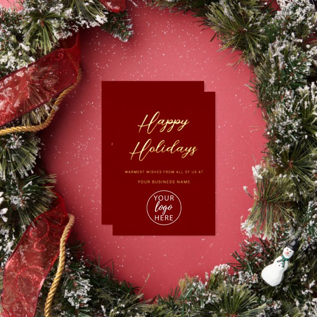 Seasonal Business Foil Holiday Card (Insitu)
