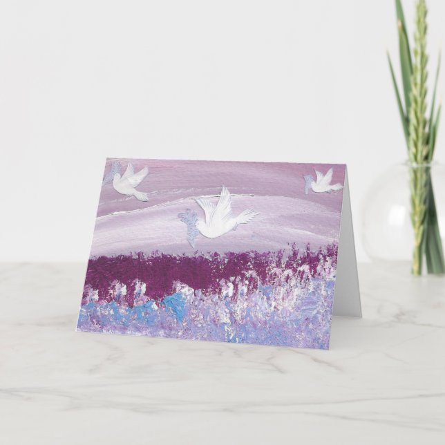 Seasonal Card Doves D39 (Front)