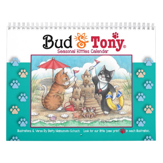 Seasonal Cat Calendar Featuring Bud and Tony (Cover)