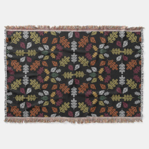 Seasonal Change Autumn Leaf Fall Throw Blanket
