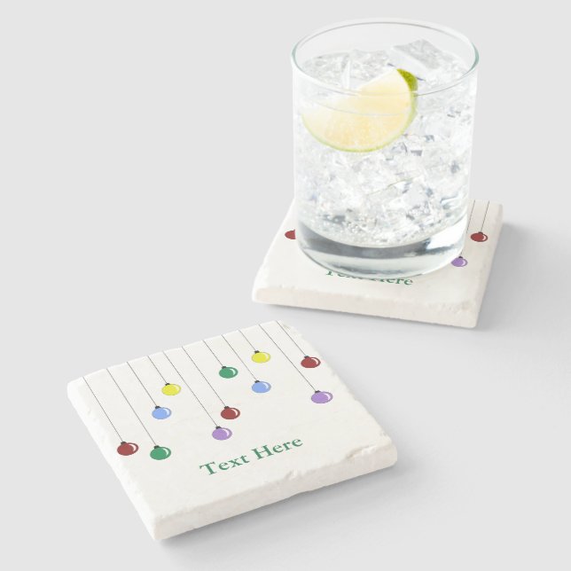 Seasonal Christmas Decorations Stone Coaster (Side)