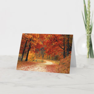 Seasonal colours of Autumn Card