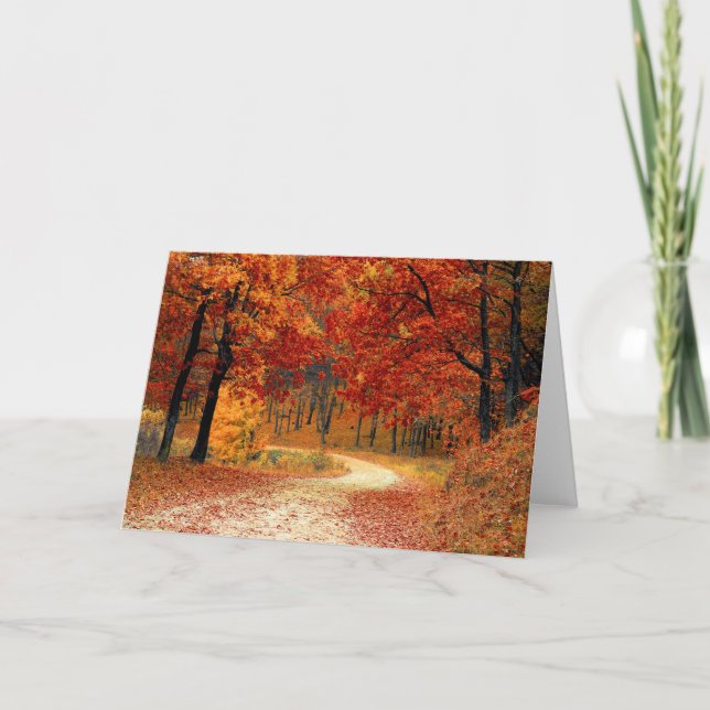 Seasonal colours of Autumn Card (Front)