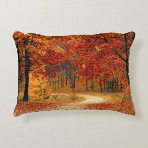 Seasonal colours of autumn decorative cushion