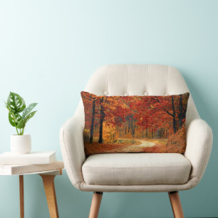 Seasonal colours of Autumn Lumbar Cushion