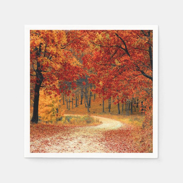 Seasonal colours of Autumn Napkin (Front)
