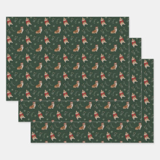 Seasonal Corgi Wrapping Paper