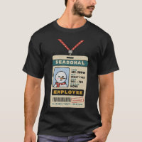 Seasonal Employee Funny Snowman ID Badge