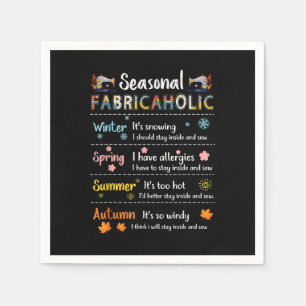 Seasonal Fabricaholic Winter Spring Summer Autumn Napkin