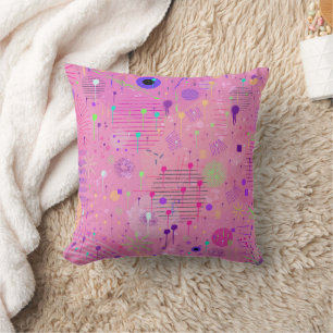 Seasonal Fruit Salad: Abstract Painting Cushion