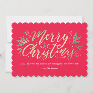 Seasonal Glow EDITABLE COLOR Christmas Card