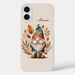 Seasonal gnome add name  iPhone 16 plus case