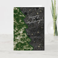 Seasonal Granite Rock Texture Green Happy Holidays