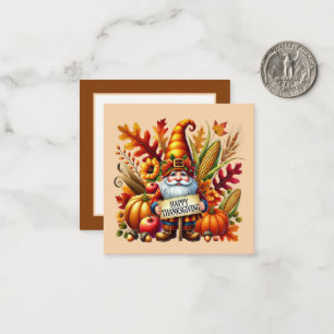 Seasonal Happy Thanksgiving gnome Card