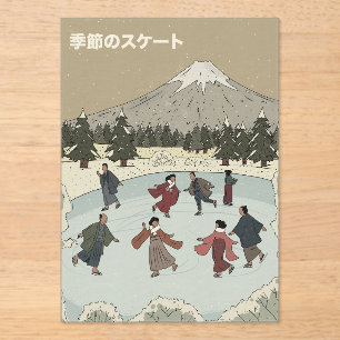 Seasonal Ice Skating Acrylic Invitations