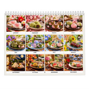 Seasonal Japanese Wagashi 2027 Wall Calendar
