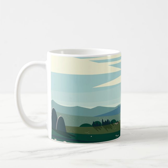 Seasonal landscape coffee mug (Left)
