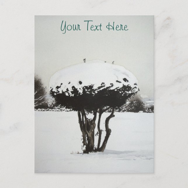 seasonal landscape snow scene at christmas holiday postcard (Front)