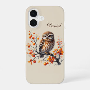 Seasonal owl add name iPhone 16 case