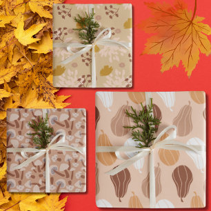 Seasonal Pastel tones Autumn Wrapping Paper Sheet