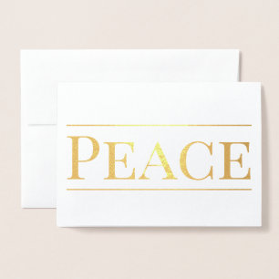 Seasonal PEACE Foil Card